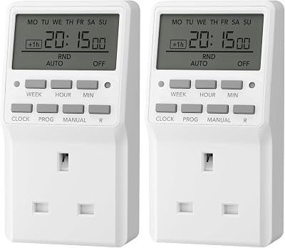 HBN 7 Day Digital Timer with Countdown 20 On/Off Weekly Settings 13A
