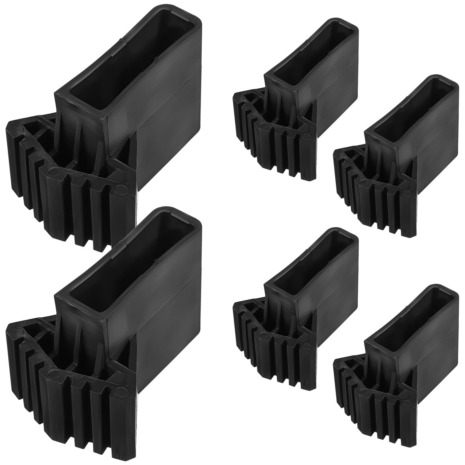 Hemobllo Step Ladder Feet - 6 Pcs Replacement Ladder Feet Non Slip Ladder Feet Stabiliser Covers Rubber Ladder Feet Pads Ladder Accessories for Step Ladder Extension Ladder