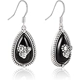 Wrangler Western Turquoise Earrings Jewelry for Women Cowgirl Drop Country Oval Statement Dangle Large Jewelry