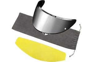 PSLER C10 Visor with Anti-Fog Film - C10 Tinted Visor HJ-34P Visor Pinlock-Ready Helmet Face Shield for C10 HJ-34P,Anti-Fog Film + Deep Silver Visor