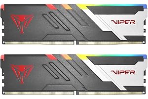 Patriot Viper Venom RGB DDR5 RAM 32GB (2X16GB) 6000MHz CL30 1.35v UDIMM Desktop Gaming Memory Kit Compatible with Intel XMP/A
