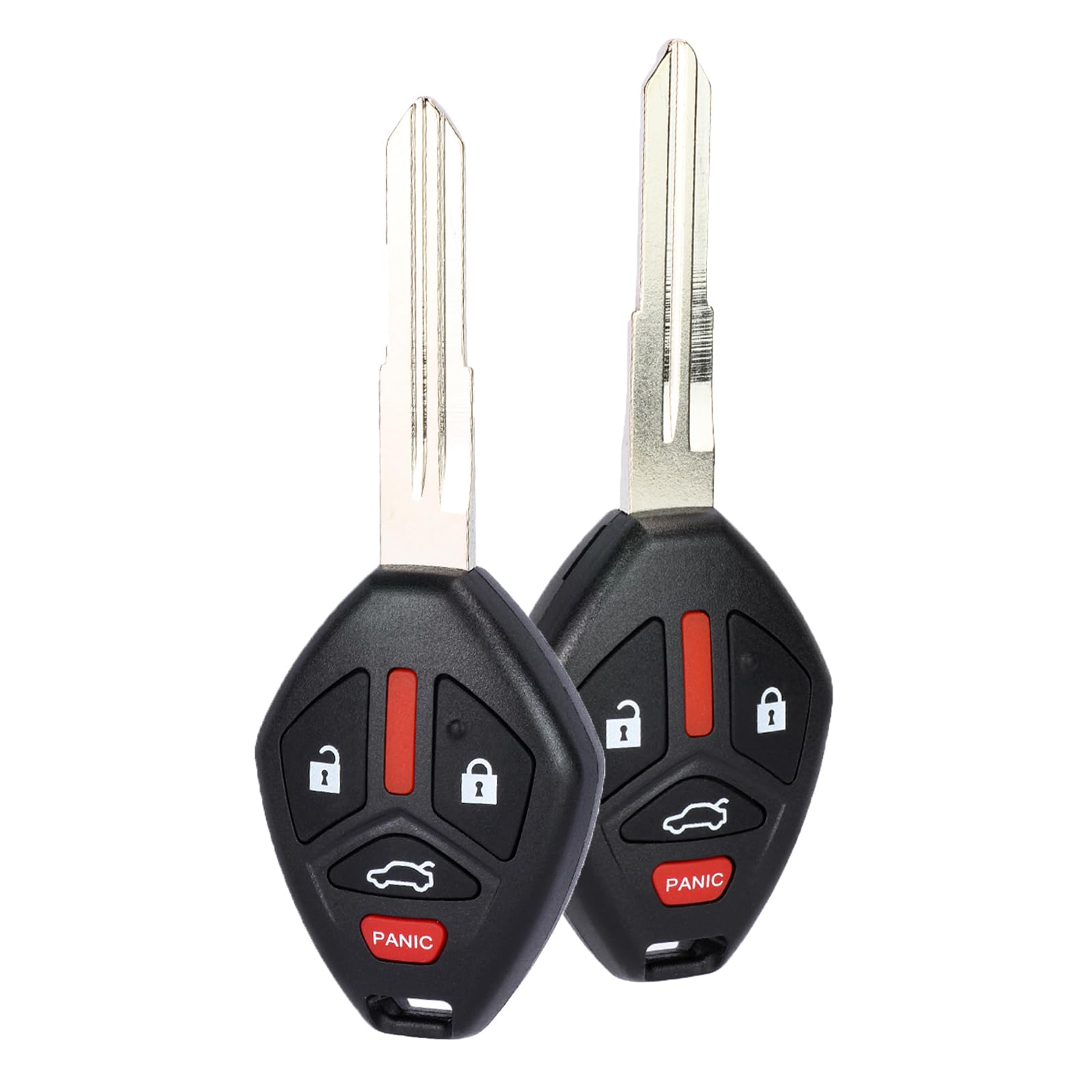Photo 1 of 2 Packed Beefunny Remote Head Key Fob Replacement for Mitsubishi Lancer 2007-2018 Remote Car Key 4 Buttons Right Blade 315MHz FCC ID:OUCG8D-625M-A P/N:6370A477