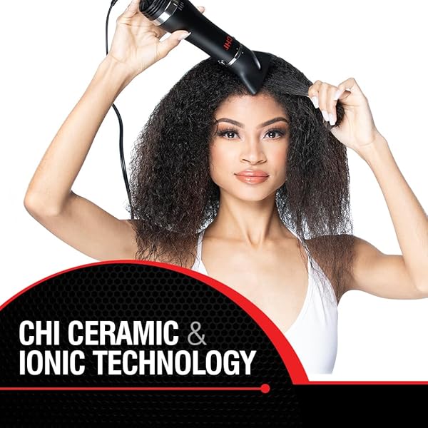 CHI VOLUMIZER 4‑IN‑1 BLOWOUT BRUSH HAIR DRYER, MULTI‑ATTACHMENT CERAMIC IONIC STYLING TOOL FOR SMOOTH, SILKY, VOLUMINOUS HAIR, BRUSH + DRYER COMBOS FOR FRIZZ CONTROL & SHINE, 1000W, BLACK