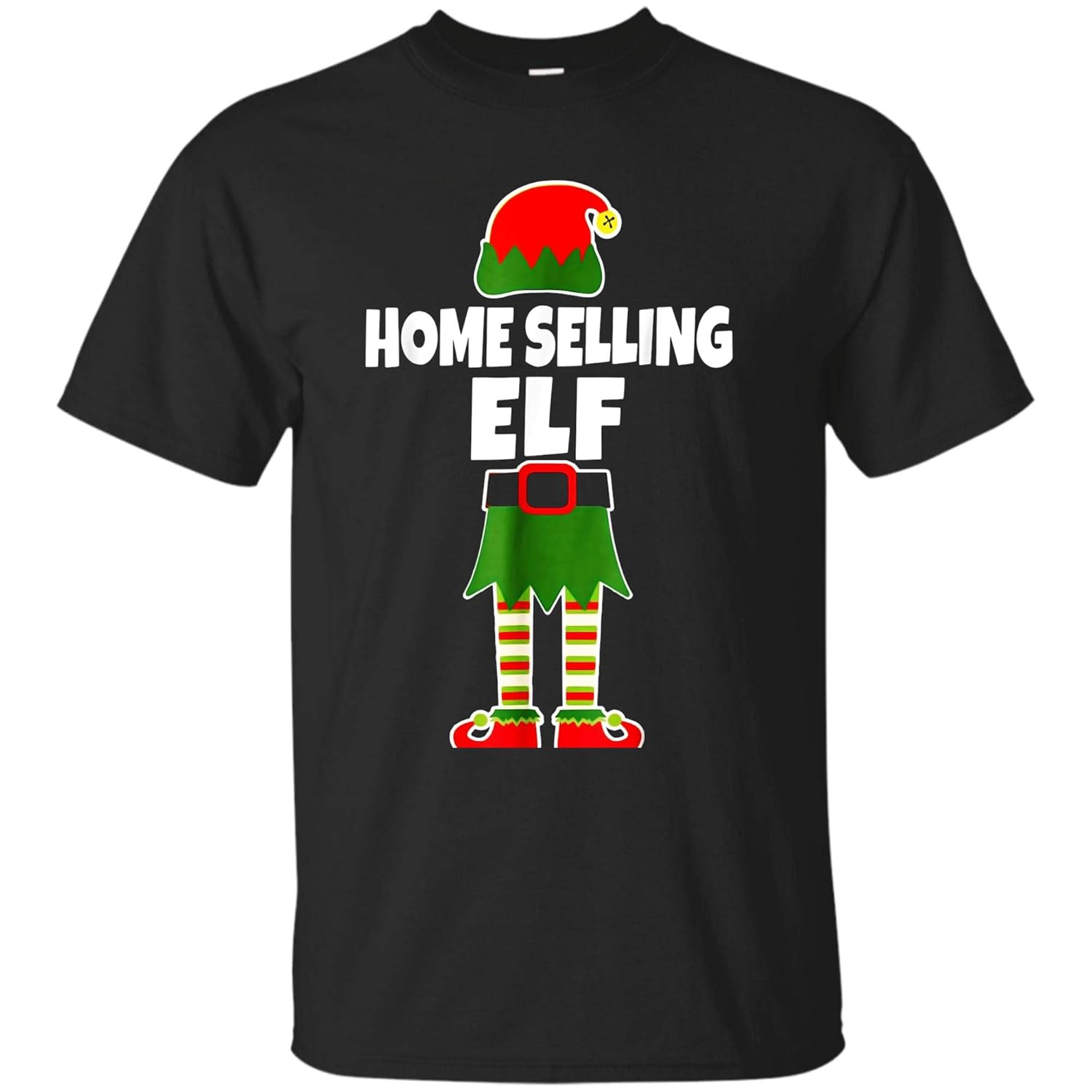 Home Selling Elf Realtor Real Estate Agent Christmas T Shirt Seknovelty
