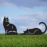 for Women Cat Metal Decorative Garden Stakes Cat Unique Gifts for Men Silhouette Statues for Yard Art, Outside, Patio, Outdoor Decor, Garden Decorations, Lawn Ornaments