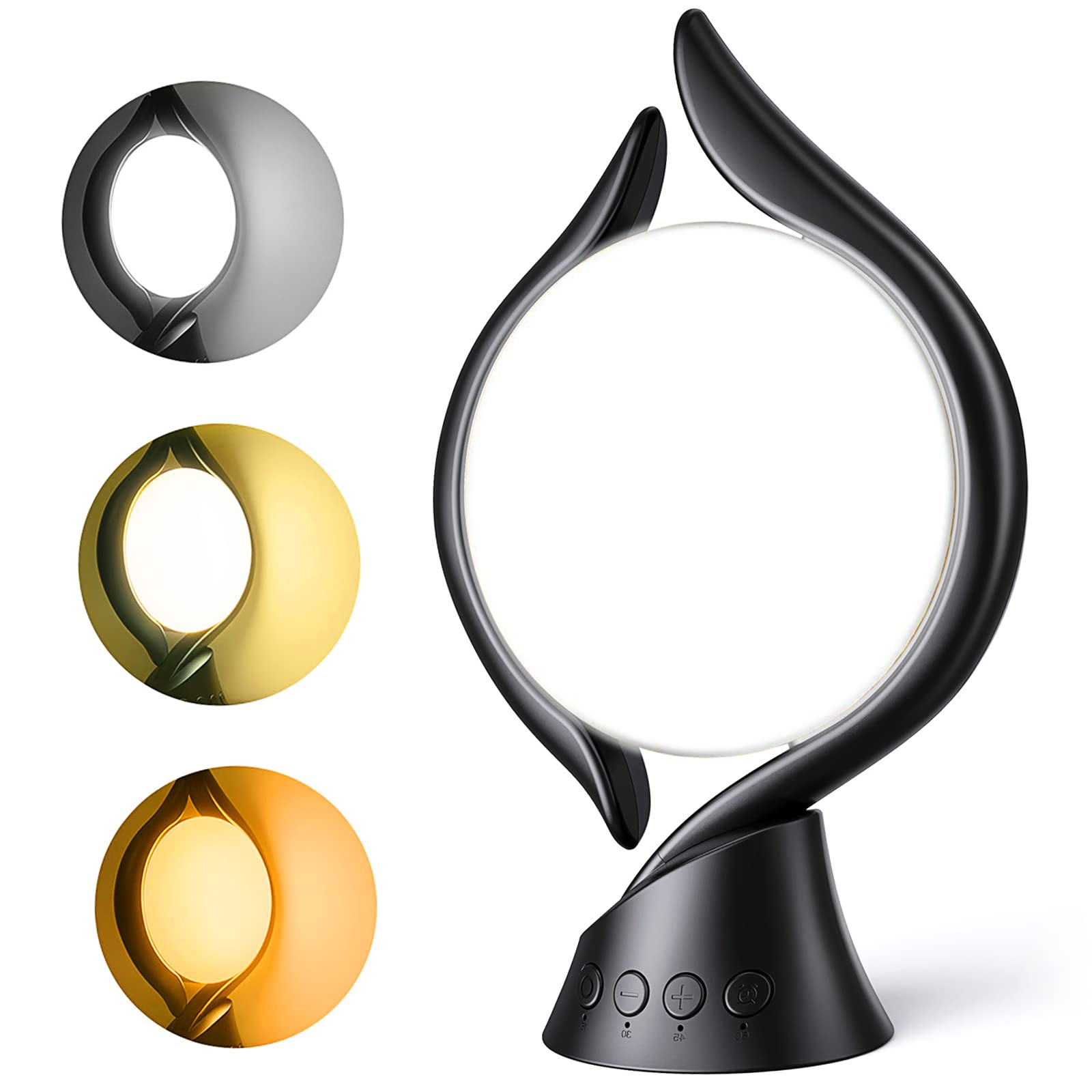 Joltix Sad Lamp, Light Therapy Lamp,10000 lux Sad Light with 3 Light Colors, 4 Timers, 5 Adjustable Light Intensity and Memory Function, UV-Free Sunlight Lamp for Home, Office.