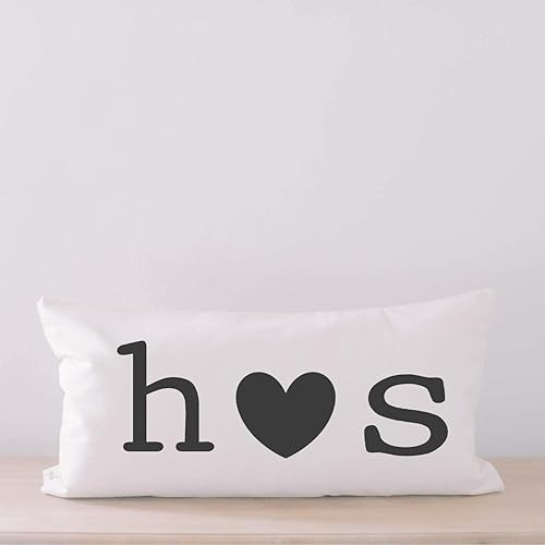 Amazon Com Personalized Lumbar Pillow Two Initials Handmade In