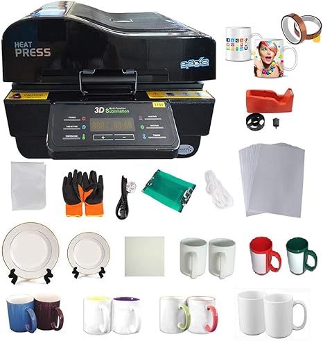 30 38cm 5 In 1 Combo Heat Press Printer Machine 2d Sublimation Vacuum Heat Press Printer For T Shirts Cap Mug Plates Machine Printer 2d Printermachine Machine Aliexpress