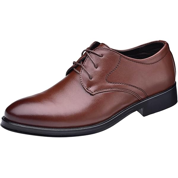 Mokcoliy Men’s Wide Fit Dress Shoes – Sizes 38-52, Water-Resistant PU, Shock-Absorbing Sole, Business Casual