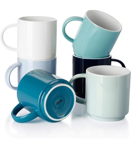Amazon.com | Crestware Alpine White 10-Ounce Stackable Mug, Package of 12: Coffee  Cups & Mugs