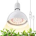 Barrina Hanging Grow Lights for Indoor Plants, 25W Full Spectrum, with Timer and 16.4FT Power Cord, Pendant Plant Lights for 