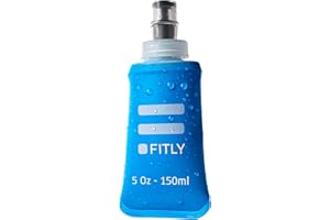 Fitly Soft Water Bottle | Shrink As You Drink Soft Flask for Hydration Pack | Folding Water Bottle Ideal for Running, Hiking,