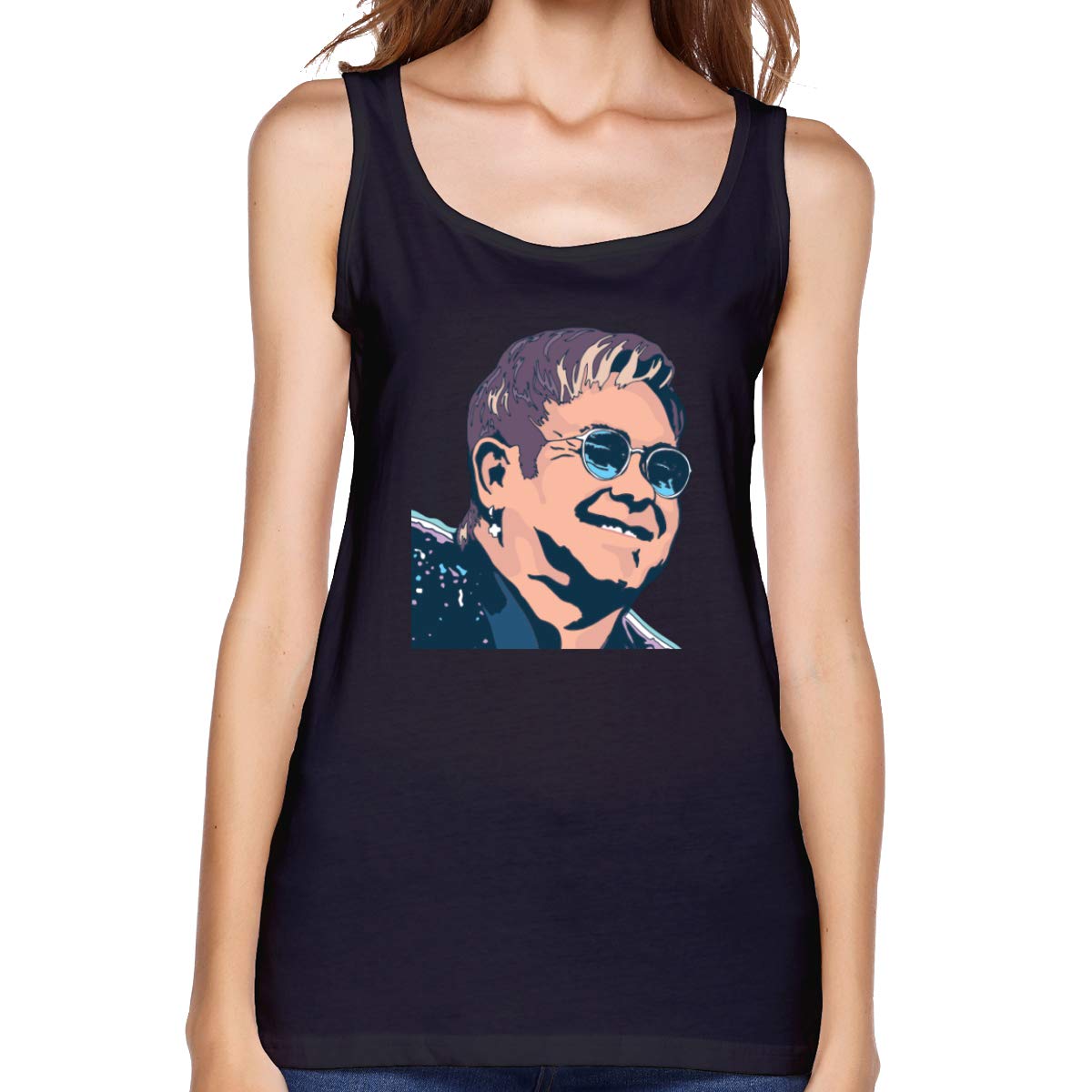 Elton John Workout Tank Tops For Running Muscle Sport Exercise Gym Yoga Shirts