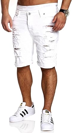 pantaloncini jeans uomo strappati
