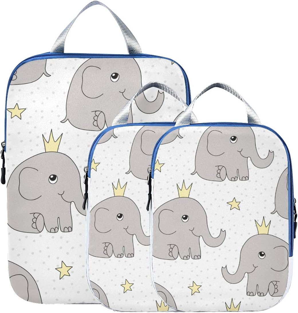 Elephant Princess 3 Set Packing Cubes,2 