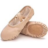 RoseMoli Ballet Shoes for Girls/Toddlers/Kids/Women, Leather Yoga Shoes/Ballet Slippers for Dancing