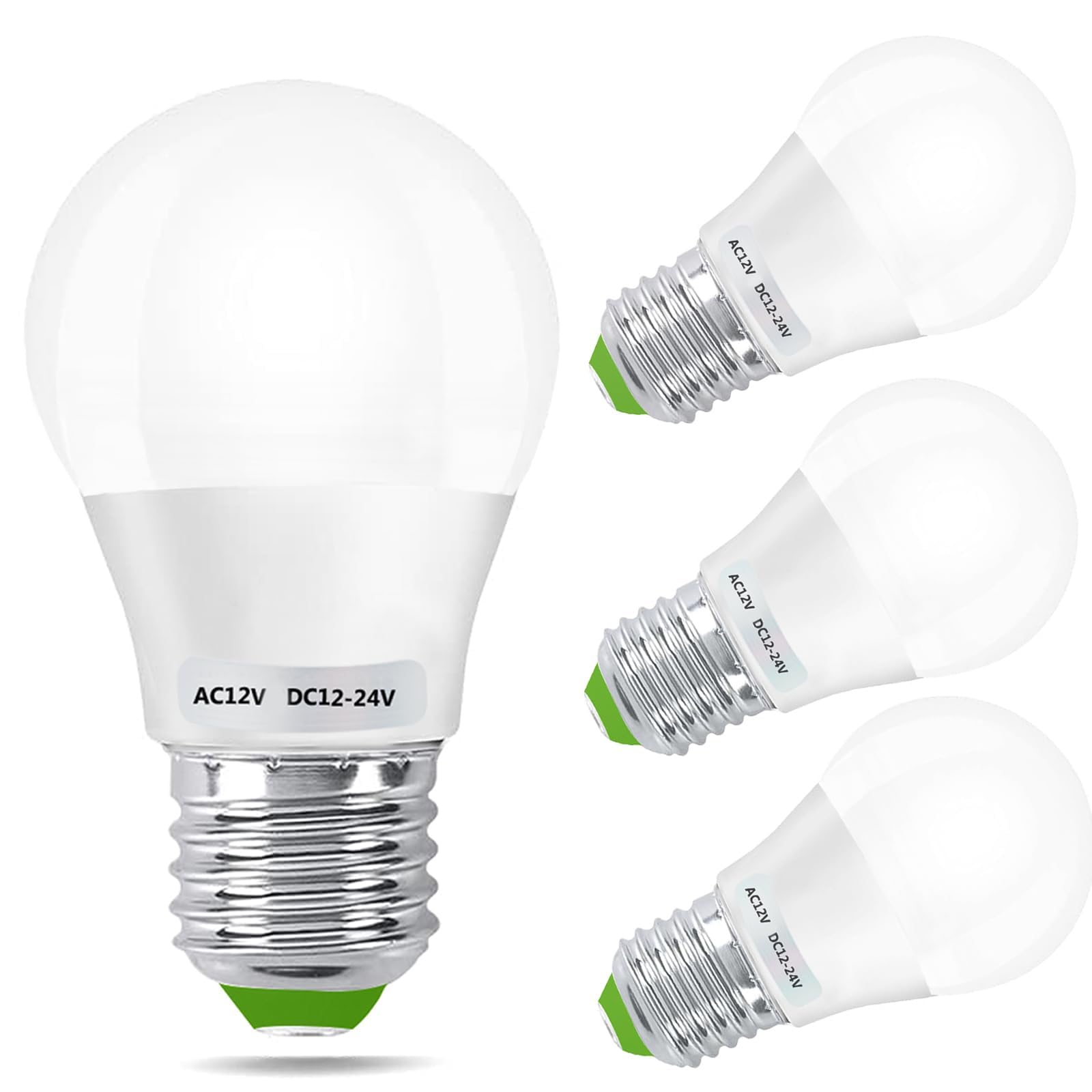 GRV E27 3W SMD LED AC12V/DC12V-24V Light Bulb 30W Incandescent Replacement for Solar System, RV, Camper, Boat, Interior Low Voltage Safty Lighting Cool White Pack of 10 (Non-Household Lighting)