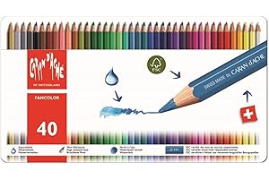 Caran d'Ache Fancolor Color Pencils, 40 Colors