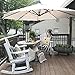 Abba Patio 10-Feet Offset Cantilever Outdoor Hanging Patio Umbrella, Ivory