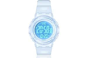 VIVIKEN Kids Watches Digital Sport Watches for Girls Boys Outdoor Waterproof Watches with Alarm Stopwatch Child Wrist Watch Ages 7-15-Black Purple