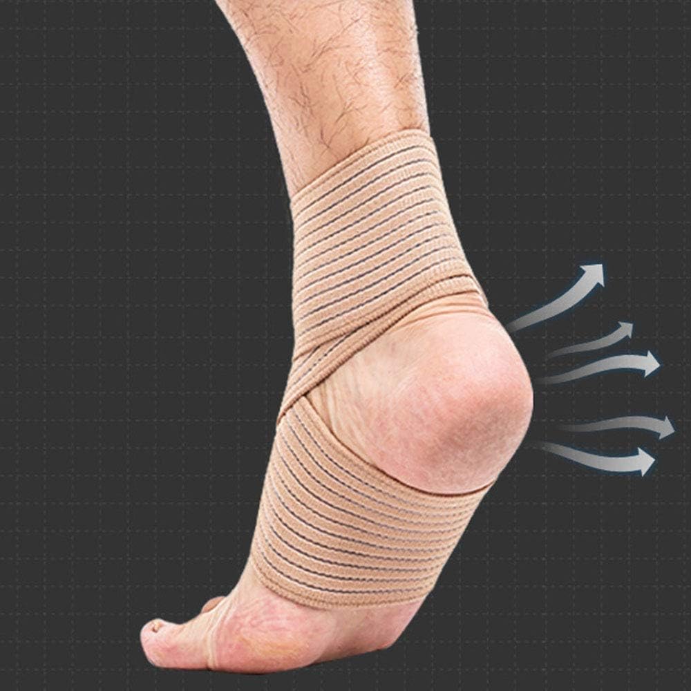 2PCS Ankle Support, Adjustable Ankle Brace Breathable Elastic & Comfortable, 1 Size Fits all, Prevention Sport Fitness Chronic Ankle Strain, Sprains Fatigue, Foot Ankle Bandage Guard Band(B-Beige) : Sports & Outdoors
