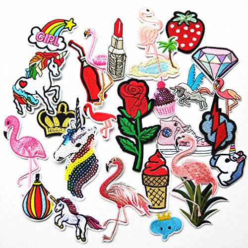 Mosheng accessory 25pcs diy embroidery flamingo unicorn…