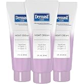 Dermasil Night Cream 3-Pack &ndash; Anti-Aging Face Moisturizer with Squalane, Hyaluronic Acid, Vitamin C, and Vitamin E, 2 Oz Ea