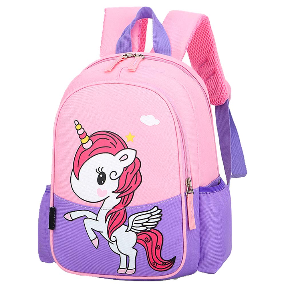 POWOFUN 12 Inch Kids Toddler Preschool Travel Backpack Kindergarten Cool Cute Cartoon Schoolbag Unicorn Purple Backpack Bookbag For Girls Boys Baby