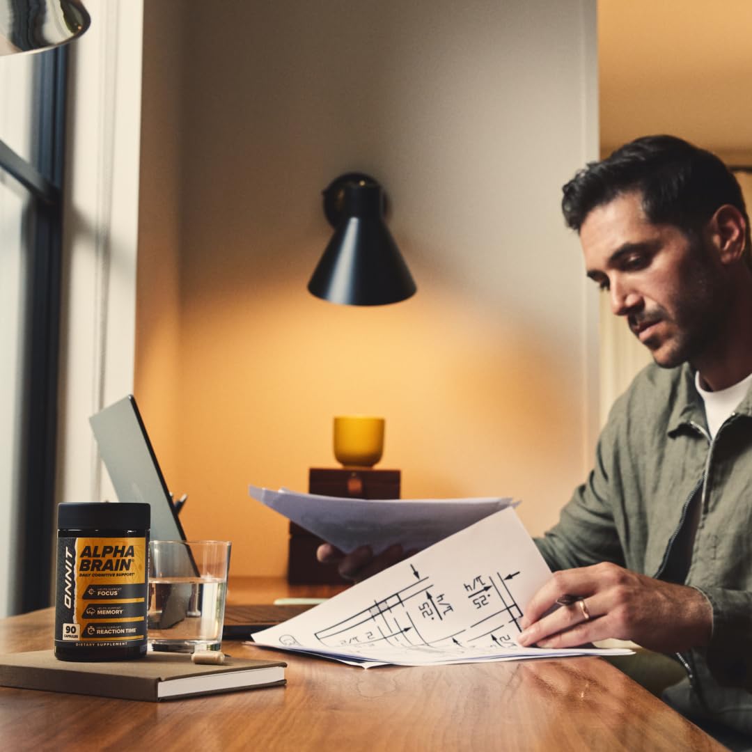 ONNIT Alpha Brain Nootropic Brain Supplement for Men & Women, IGEN™ Non-GMO Tested | Memory, Mental Clarity & Cognitive Improvement | Focus Capsules with L-Theanine, Vitamin B6 (30 Count)