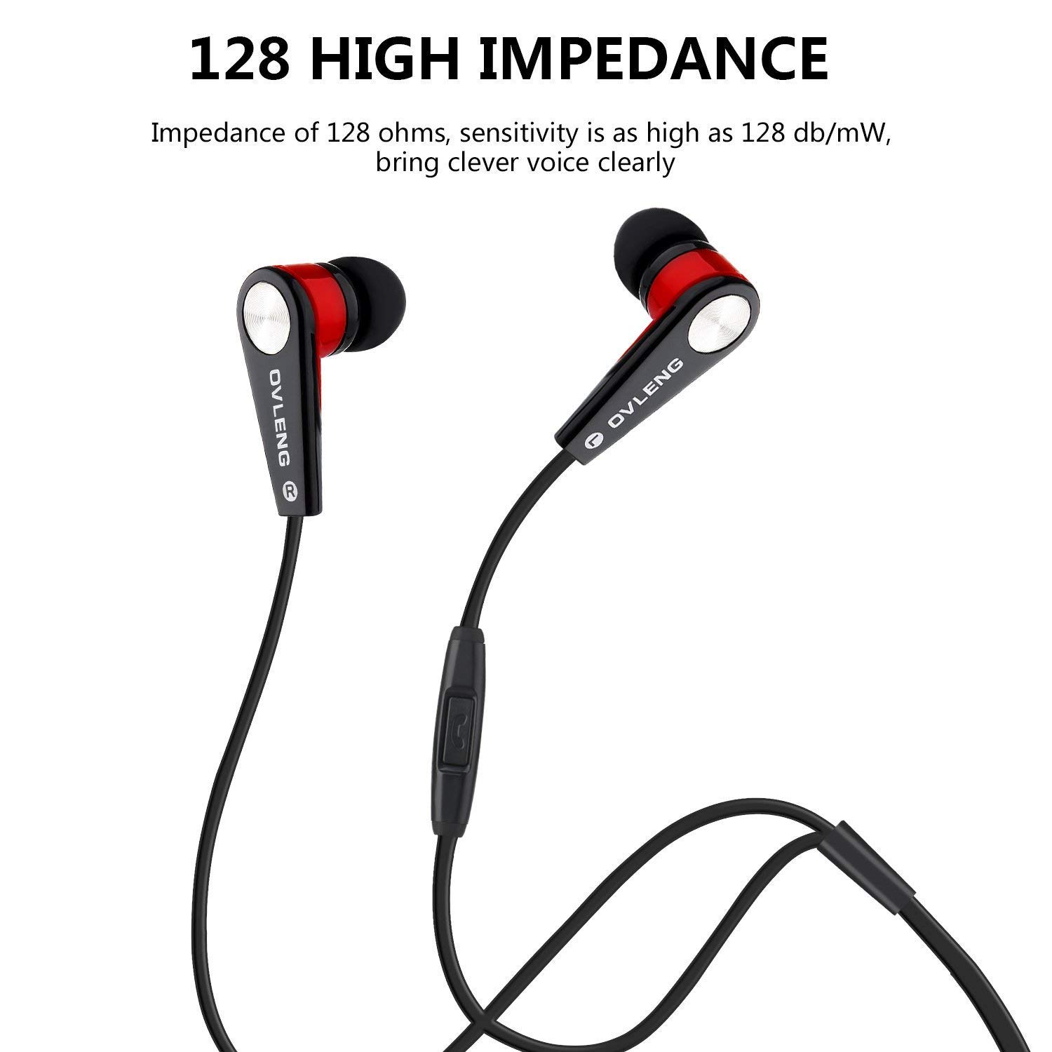 Kimitech Earbud Headphones In-ear Wired Headset Powerful Sound Stereo Earphones Fit for iPhone iPad iPod Samsung Android Smart-phones MP3 Player