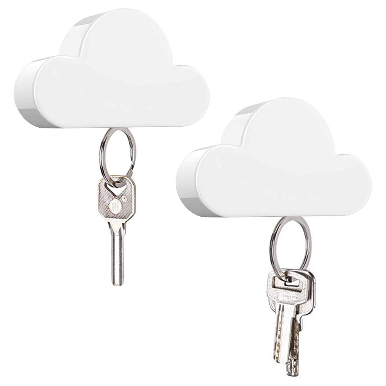 EQLEF Cloud Key Hook for Wall, Cloud Strong Magnetic Key Holder Adhesive Hook Keys Magnet Holder 2 PCS (2)