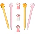 Primo Lines Cat Paw Design Pencils for Kids -7 PCs Bundle with Cat Paw Eraser Pack- Classroom Essentials - Animal Theme Back to School Supplies -