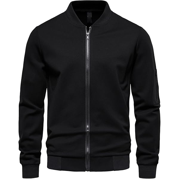 Men's Stand Collar Full Zip Jacket Lightweight Warm Jackets Men's Stand Collar Full Zip Jacket Lightweight Warm Jackets