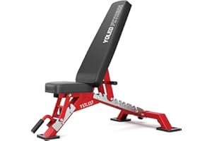 YOLEO Commercial Adjustable Weight Bench - MAX 2300LBS Heavy Duty Workout Bench for Home Gym, Decline/Flat/Incline Bench Press 2.4" Thick Pad (6-Step Assembly)