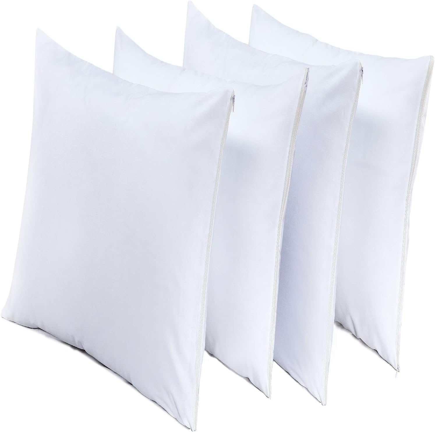 Niagara Sleep Solution 4 Pack Waterproof Pillow Protectors Standard 20x26 Inches Life Time Replacement Smooth Zipper Premium Encasement Covers Quiet Cases Set White 100% Liquid Protection: Home & Kitchen