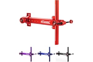 Archery Recurve Bow Sight, SOOHUPET Accessories T Shape Archery Shooting Target Sight Adjustable Bowsight with Optical Fiber Pin Sight for Target Practice