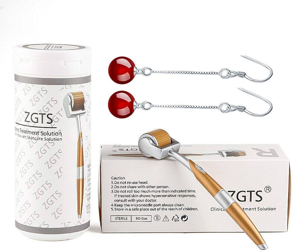 ZGTS 192Pin Titanium 0.5mm Roller for Body Face Skin Care for Acne Scars Skin Rejuvenates