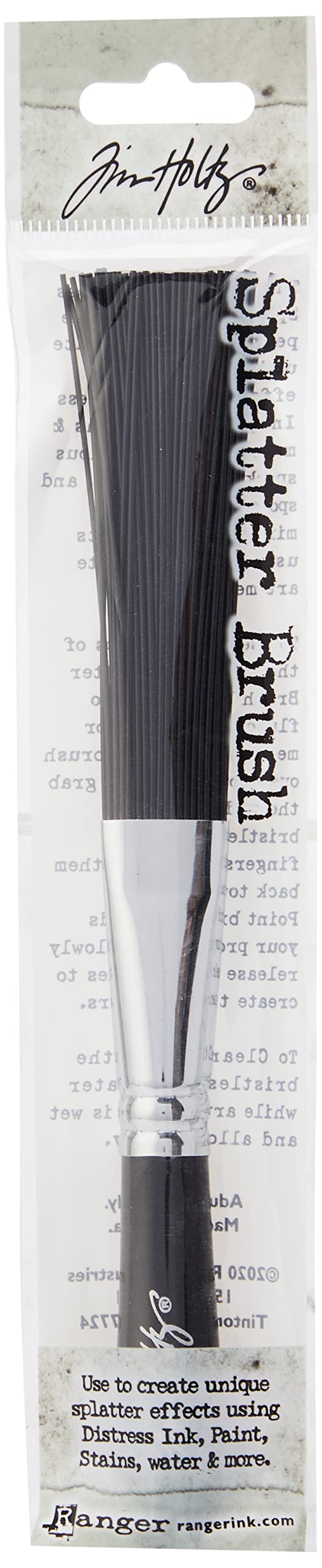 Tim Holtz Ranger Distress Splatter Brush, Black