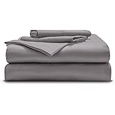 Miracle Made Breathable Cotton Bed Sheets, 3-Piece Set – Silver-Treated, Soft and Cool-to-The-Touch Lightweight Bedding Designed for Hot Sleepers – Twin Size, Stone