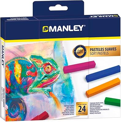soft pastels 24 piezas | Pasteles suaves de colores brillantes | Ideales para artistas y principiantes | Pasteles de calidad artística fáciles de mezclar y sombrear
