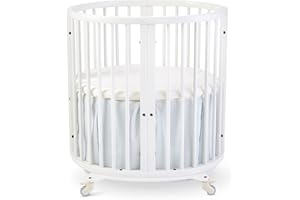 Stokke Sleepi Mini Bed Skirt by Pehr, Mist - Compatible with Stokke Sleepi Mini - Available in Numerous Colors - Machine Wash