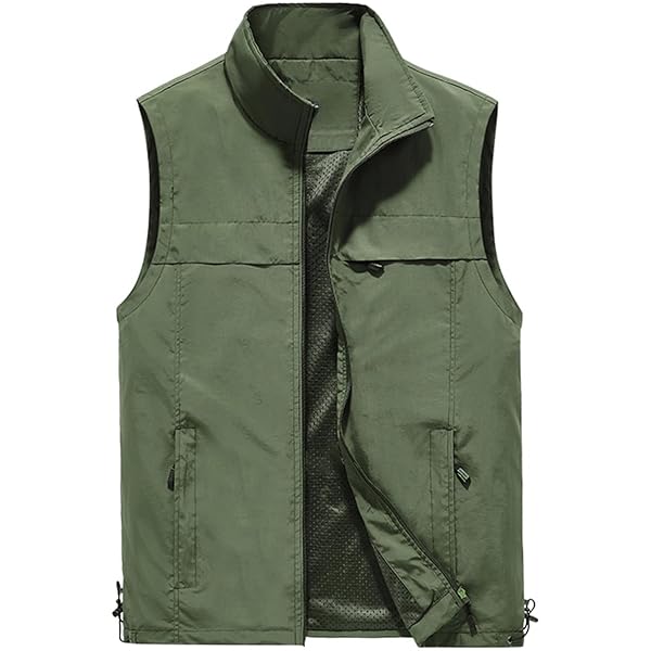 ZENTHACE Insulated Quilted Winter Vest for Men Zip Up Tactical