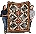 Pure Country Weavers | Kilim Southwest Blanket | Woven Tapestry Camp Throw with Fringe Cotton USA 72x54