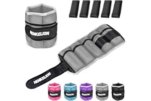Henkelion 1 Pair 2-20 Lbs Adjustable Ankle Weights for Women Men Kids, Strength Training Wrist and Ankle Weights Sets for Gym