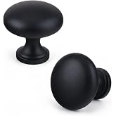 EAXINTA 10 Pack Matte Black Cabinet Knobs Zinc Alloy Knob | Modern Furniture Hardware Single Hole Hardware Handles Kitchen Cabinet Dresser Knob, Drawer Knobs