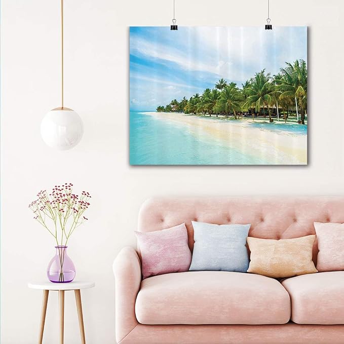 Amazon.com: Ocean Decor Canvas Art Wall Decor, Surreal Beach and Sea in