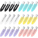 HTHL No Bend Hair Clips, 24 Pieces No Crease Curl Pin Clips, Creaseless Hair Clips for Girls Women Hair Styling Accessories(M