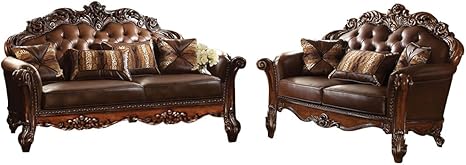 Amazon.com: ACME Vendome Living Room Set with Sofa and Loveseat