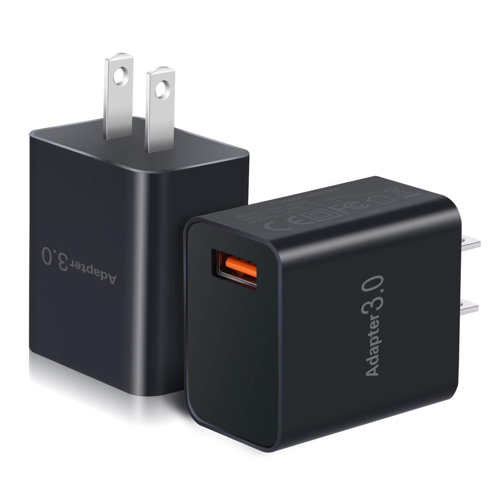 USB Charger Block, OKRAY 2-Pack 18W 3.0 Quick Charge Power Adapter Type A Box USB Wall Plug Fast Charging Block for Wireless Charger, Samsung Galaxy S25 S24 A16 A15, iPad, iPhone 16 15 14 13 12 11 Pro