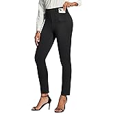 IUGA Stretchy Work Pants Women Pull On Skinny Ponte Dress Pants Slim Fit Office Teacher Business Casual Outfits with Pockets
